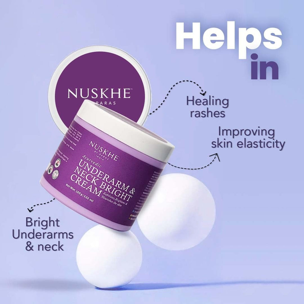 Nuskhe By Paras Underarm and Neck Bright Cream For Men & Women - 100 gms