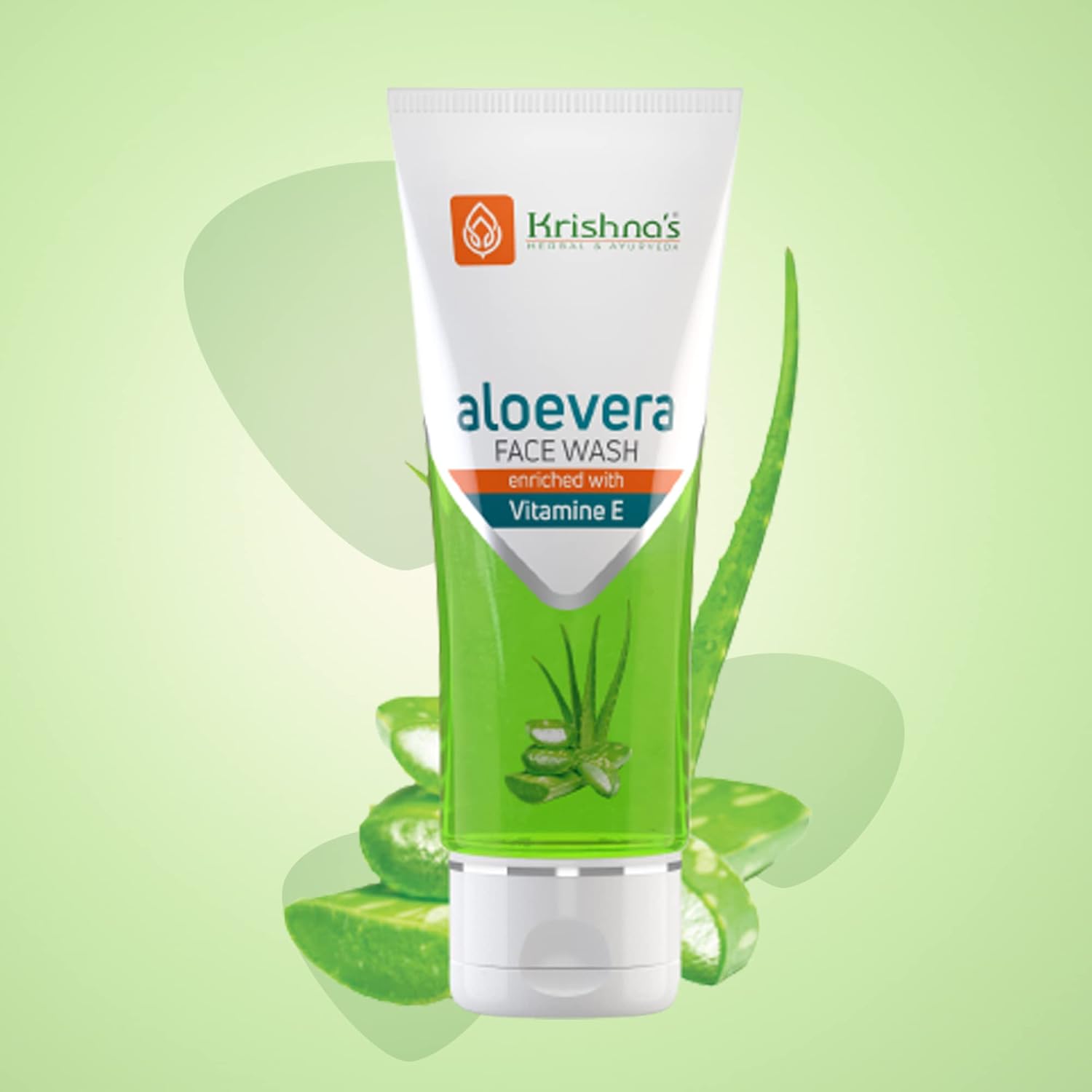 Krishna's Aloe Vera Face Wash - 100 ml | Softening & Supple Face Wash for Daily Use with Goodness of Aloe Vera