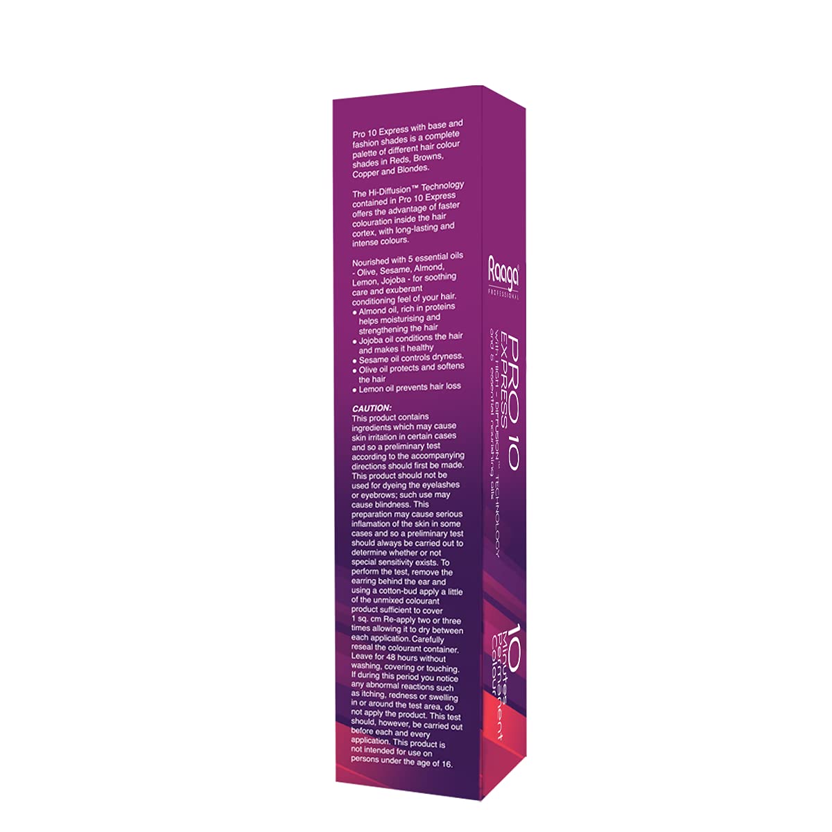 Raaga Professional Pro 10 Express Permanent Hair Colour, Brown Red Iridescent Reflect, 4.26, 90 g