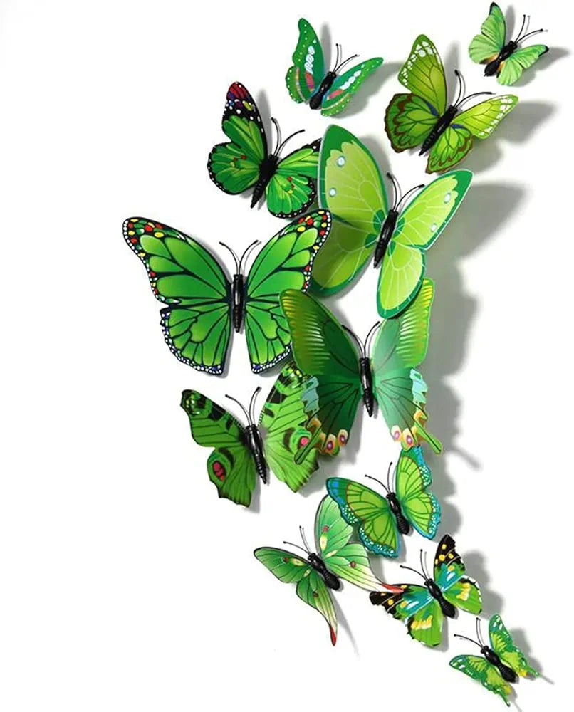 Rangoli Butterfly Wall Stick or Magnet Self Adhesive Removable PVC Design-14