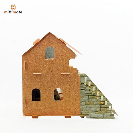 Mittimate Doll House Model Construction Book for Kids Diy Craft Book for Children