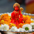 Unovate Orange Lord Hanuman Idol for Car Dashboard
