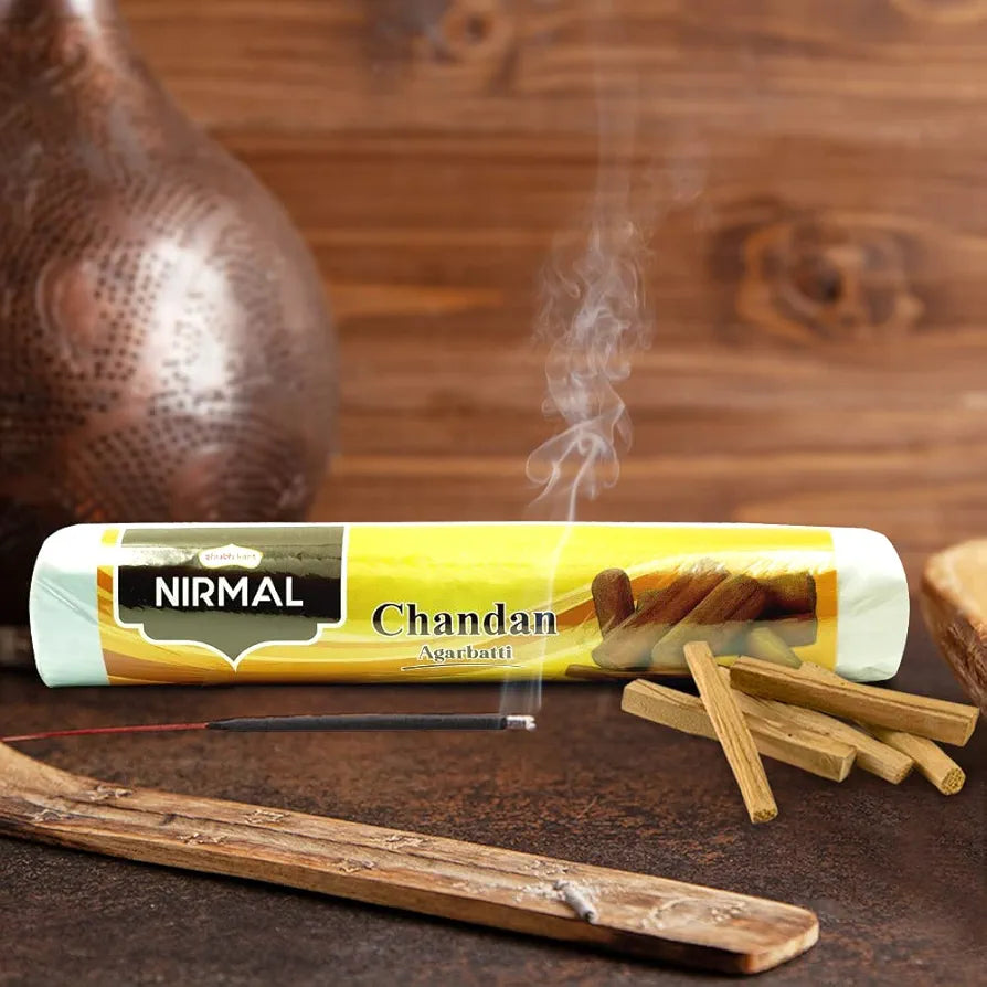 Shubhkart Nirmal Chandan Agarbatti Muttha Pack Long Lasting Incense Sticks Sandalwood Fragrance 250gms