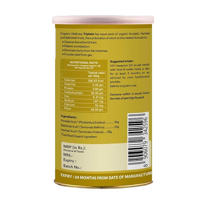Organic Wellness Triphala Powder - 100 gms Tin