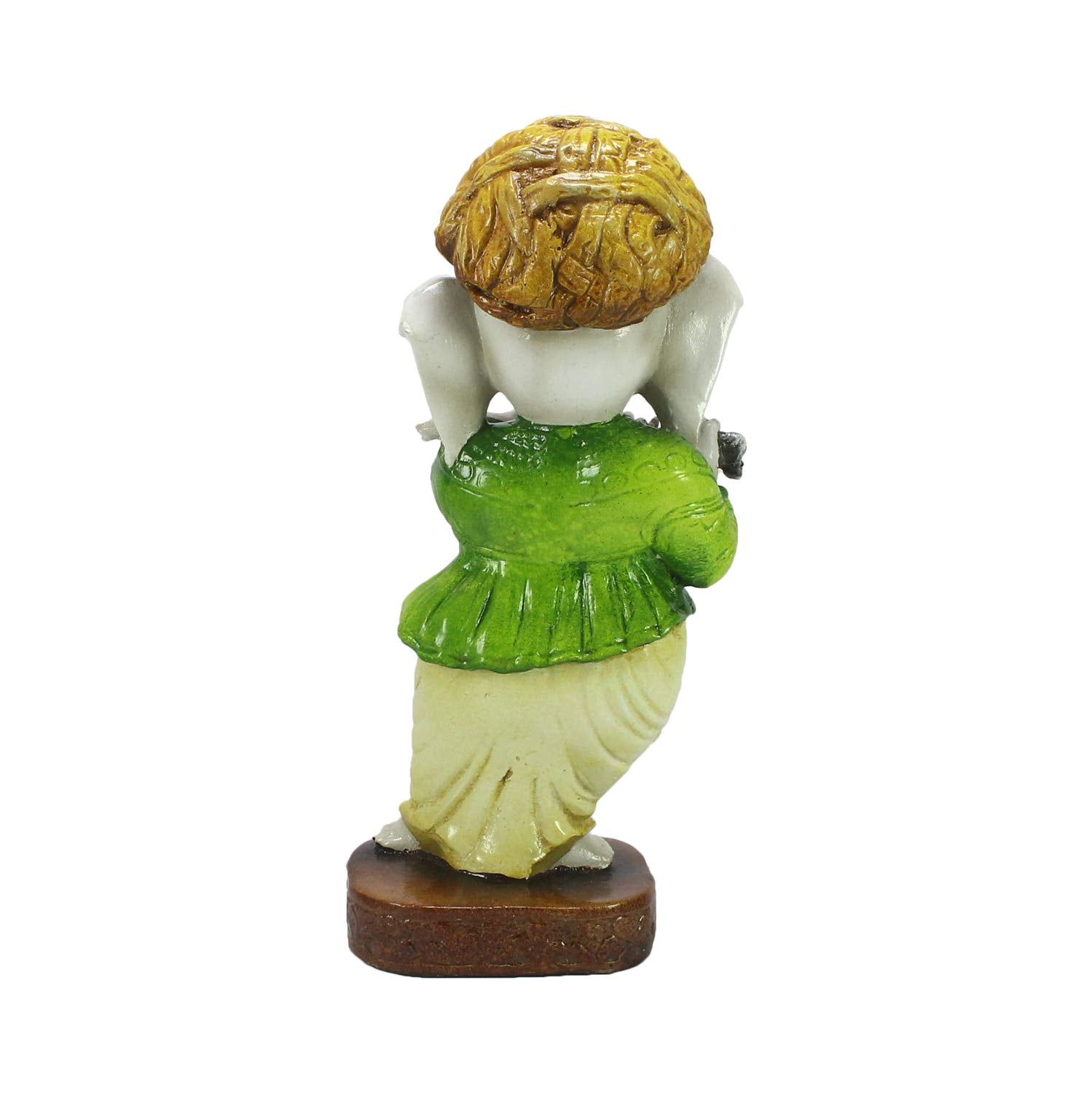 Ecraftindia Lord Ganesha Playing Instrument Statue | Green