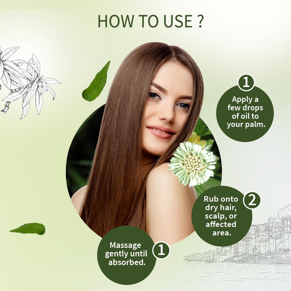 Ayouthveda Bhringraj Hair Oil for Hair Fall Control & Hair Rejuvenation | Helps Strengthen Roots & Promote Healthy Hair Growth | Enriched with Bhringraj & Manjistha | 100ml