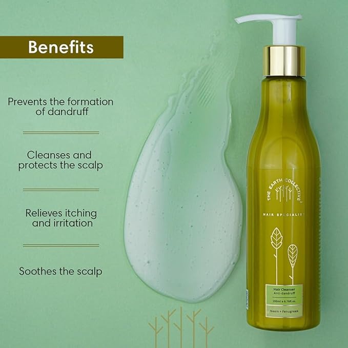 The Earth Collective Hair Cleanser for Anti-Dandruff Fenugreek Shampoo - 200 ml