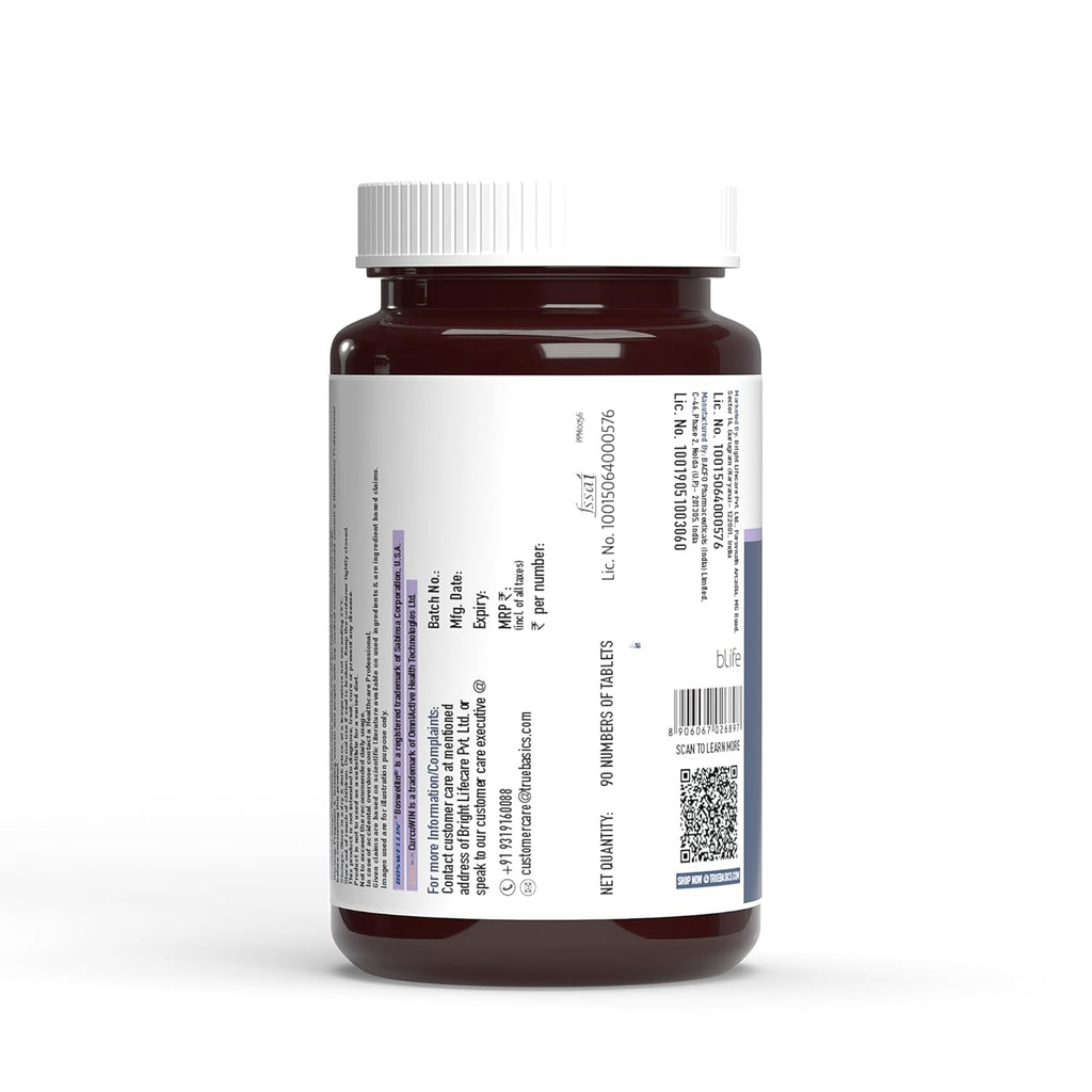 TrueBasics Joint Ease, with 1500 mg Glucosamine, 1200 mg Chondroitin, Boswellia, Vitamin D3, and Hyaluronic Acid, Joint Support Supplement, for Joint Pain, Bone, and Muscle Strength, 90 Tablets