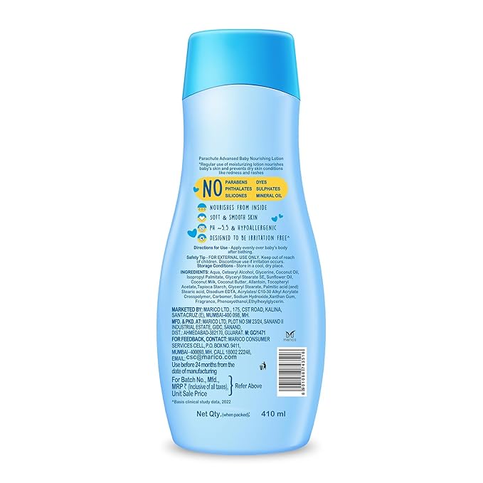 Parachute Advansed Baby Lotion For New Born Babies - 410 ml