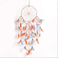 Dream Catcher Traditional Indian Dreamcatcher Wall Art Orange-Blue 5Ring