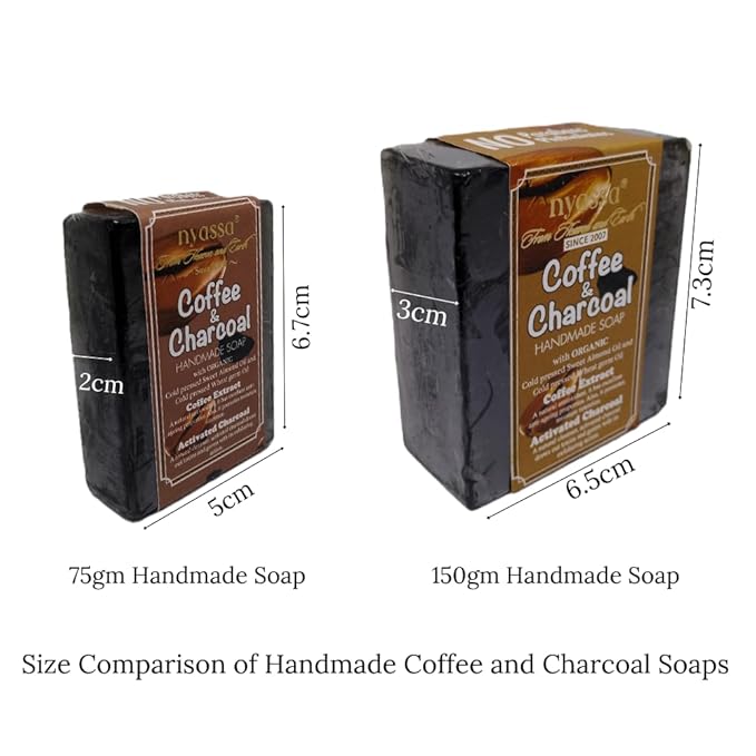 Nyassa Coffee and Charcoal Handmade Soap - 150 Gms