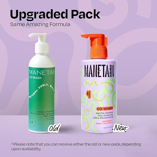 Manetain Co-Wash for Curly Hair 2 in 1 Shampoo & Conditioner - 200 ml