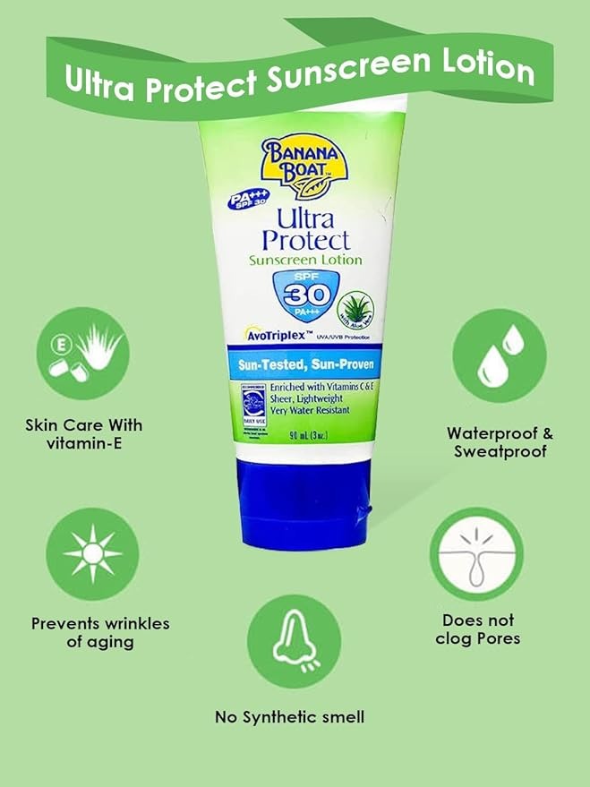 Banana Boat Sunscreen Lotion Combination Skin Ultra Protect spf 30 pa+++ - 90 ml