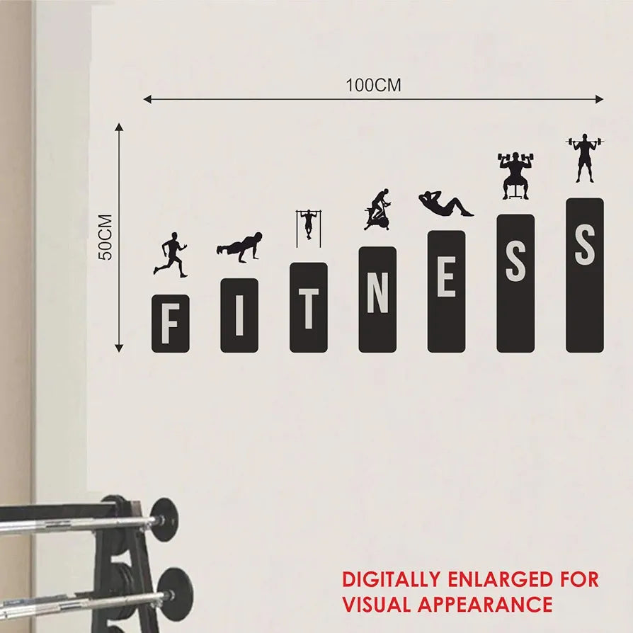 StickMe Gym Fitness Workout Body Building Motivation Sports Wall Sticker Medium - 100 x 50 cm