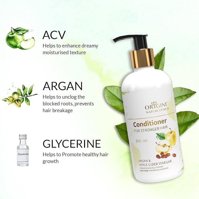 Origine Naturespired Argan & Apple Cider Vinegar Hair Conditioner For Strong Hair - 300 ml