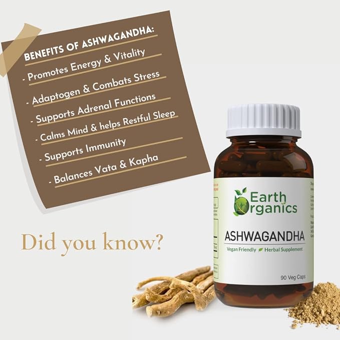 Earth Organics Ashwagandha - 90 caps