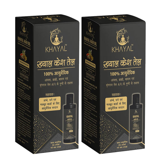 Khayal Hair Oil No Mineral Oil No Chemical - 90 ml Each (Pack of 2)