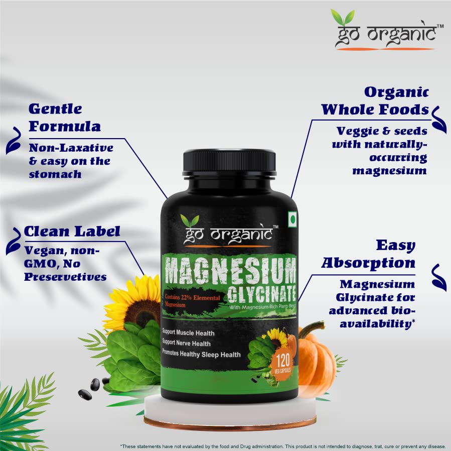Go Organic vitamin d3 k2 as MK7 and Calcium Magnesium Zinc Vegetarian capsule, 120 Nos Each (VTC+MTVW)