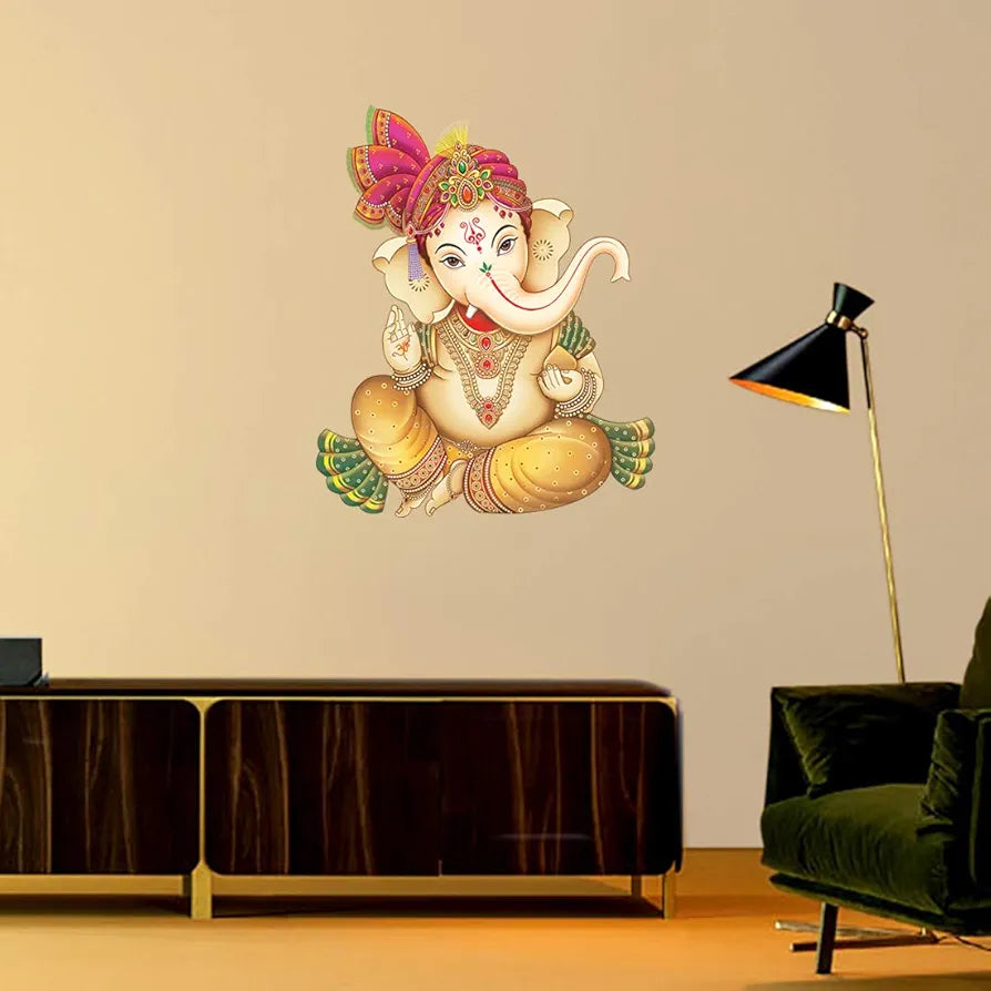 Rangoli White Glossy Vinyl Wall Sticker Premium Self-Adhesive Waterproof Decorative Parent-14 Design-21
