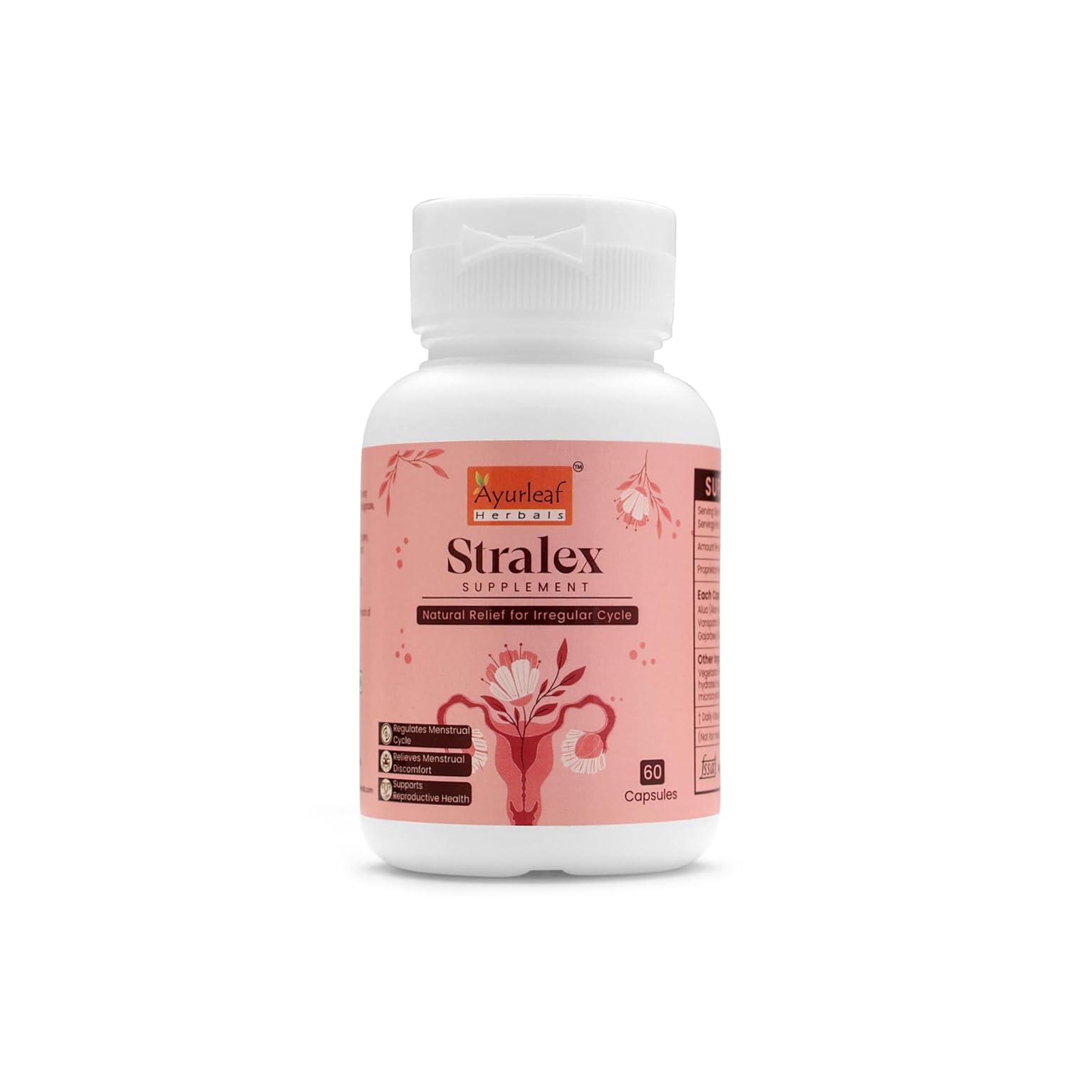 Ayurleaf Herbals - Stralex Extract Blended Capsules 500 Mg | 60 Veggie Capsules for Women