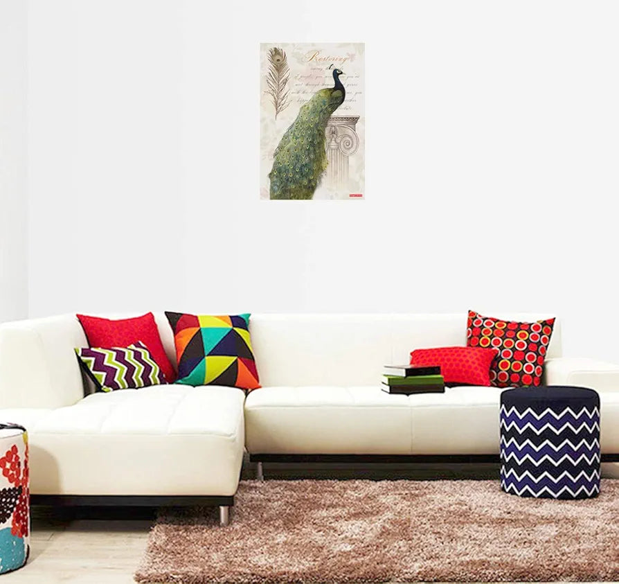 Rangoli Peacock Wall Sticker 12x18 Sheet – Elegant Self Adhesive Design-7