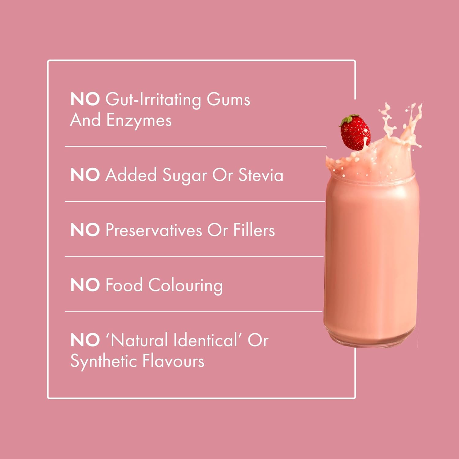 Cosmix No-Nonsense Plant Protein | 23 Protein/Serve, 500g Pouch | Mahabaleshwar Strawberry | Plant Based Protein, Pea & Rice Isolate | Clean, Easy to Digest | All Essential Amino Acids