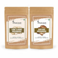 Simply Earth Premium Mushroom Extract Duo: 60g Lion's Mane (100% Pure) + 100g Shiitake Extract Powder - Natural Supplement for Heart, Brain and Immunity