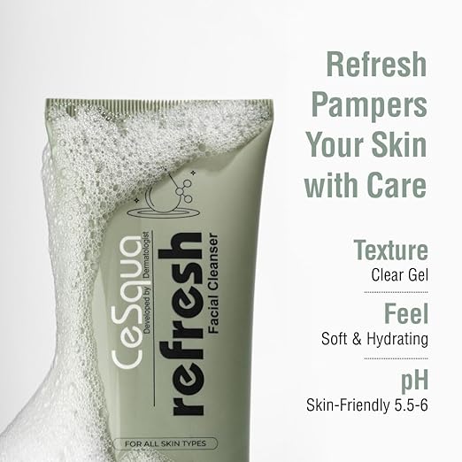CeSqua Refresh 1% Salicylic Acid Face Wash Cleanser - 120 ml