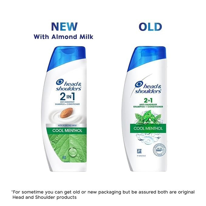 Head & Shoulders 2-in-1 Cool Menthol Anti Dandruff Shampoo + Conditioner - 180 ml