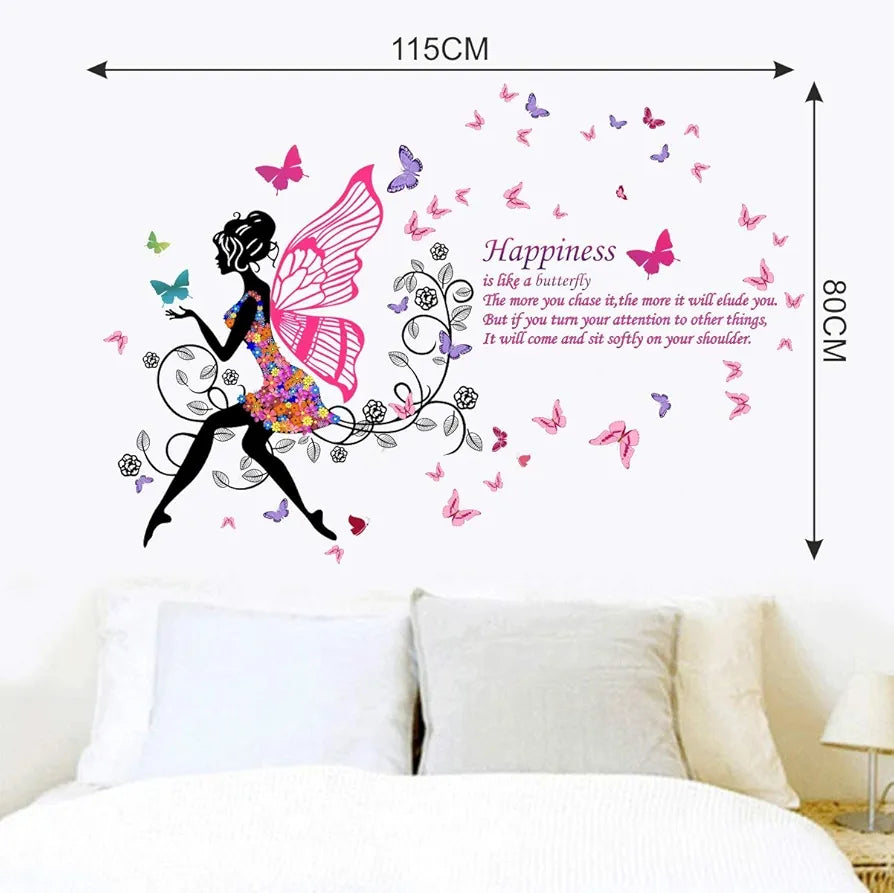 Decal O Decal Vinyl Motivational Quotes Wall Stickers Happiness is Like a Butterfly Quotes Happiness is Like a Butterfly Quotes