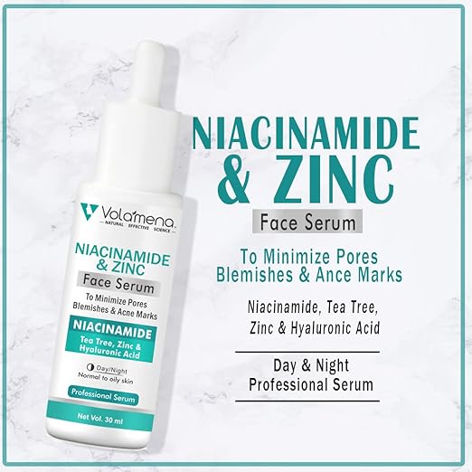 Volamena Niacinamide Face Serum with Zinc For Acne Marks - 30 ml