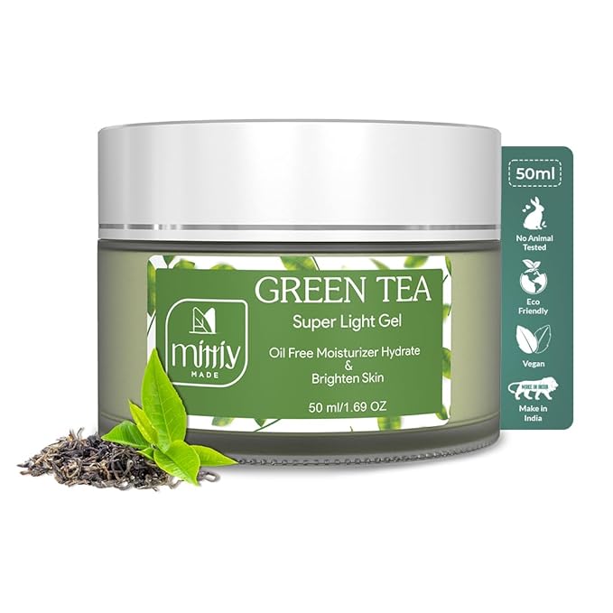 Mittiy Made Green Tea Super Light Gel Moisturizer for Face - 50 Ml