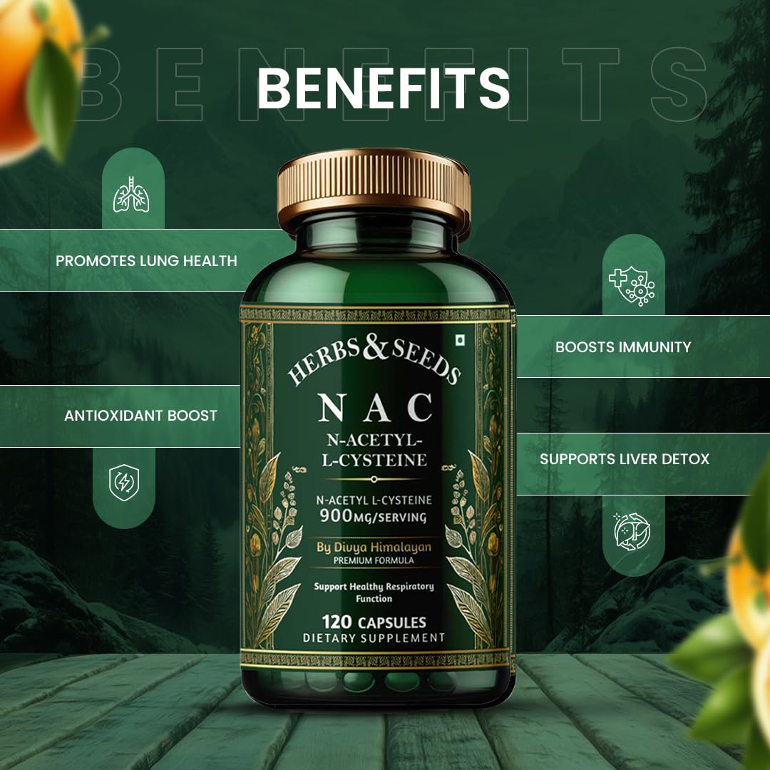 Simply Herbal N-Acetyl L-Cysteine (NAC) 900mg - 60 Capsules - Antioxidant Support and Amino Acid Supplement
