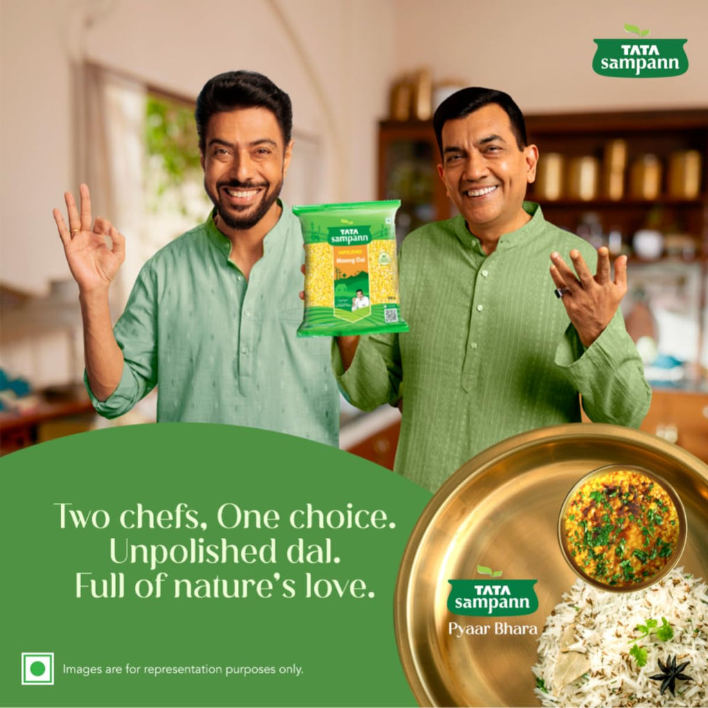 Tata Sampann Unpolished Moong Dal (Split), 500gm