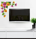 Decals Design Viola Flower Branch Wall Sticker Multicolour