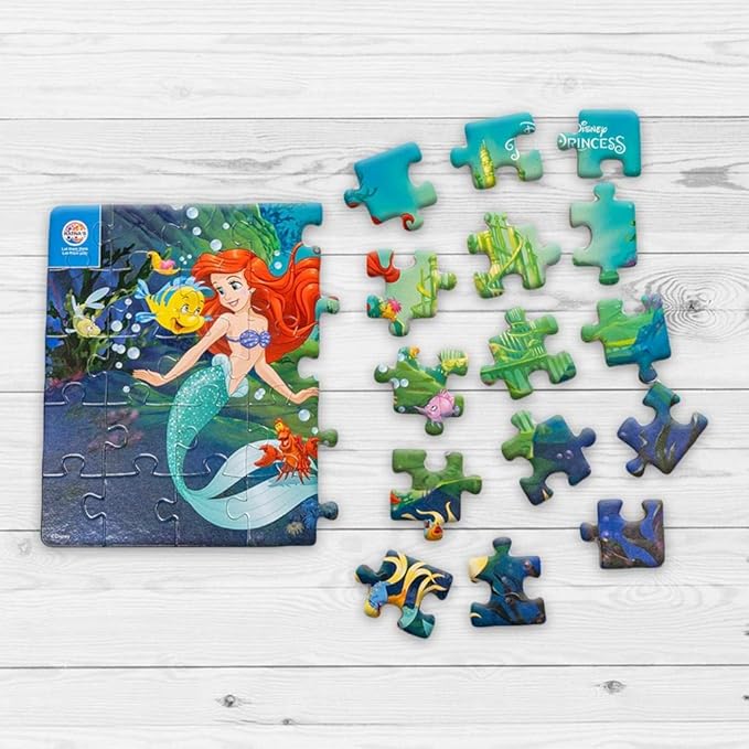 Ratna's 4 in 1 Disney Jigsaw Puzzle 140 Pieces for Kids | 4 Jigsaw Puzzles 35 Pieces Each | Mermaid Ariel