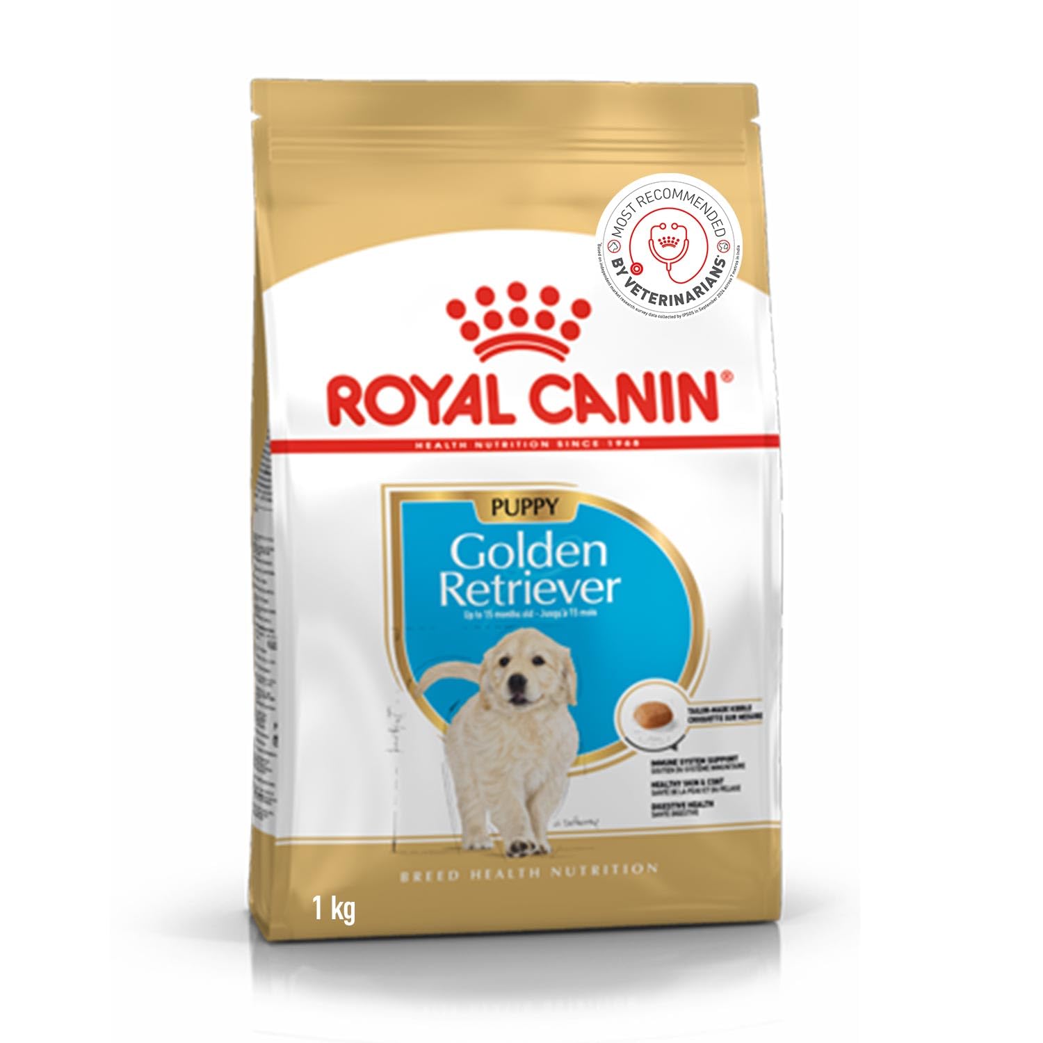 Royal Canin Golden Retriever Puppy Food, Dry Food, Supports Immune System & Digestive Health, Promotes Healthy Skin & Coat, 1 Kg