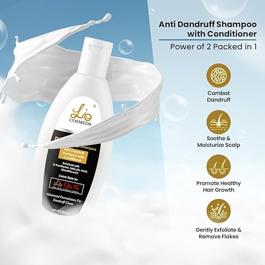 Lio Cosmeds 2 in 1 Anti Dandruff Shampoo with Conditioner for Dandruff - 100 ml