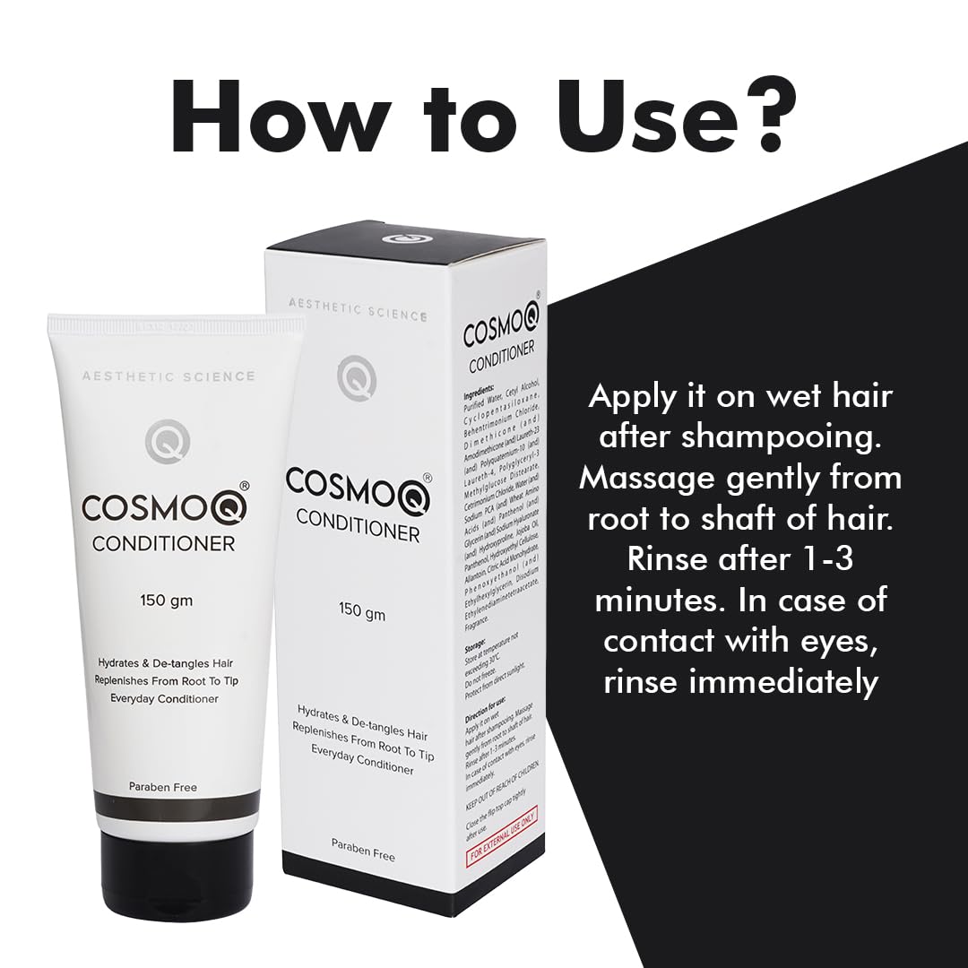 KLM Cosmoq Fresh Conditioner 150g | Hydrates & Detangles, Replenishes Hair from Root to Tip | Paraben-Free Everyday Care, 1 Count