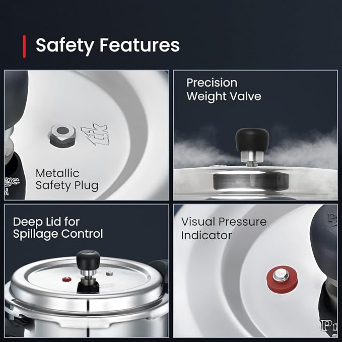 Prestige 3L Svachh Deluxe Alpha stainless steel Pressure Cooker Outer lid