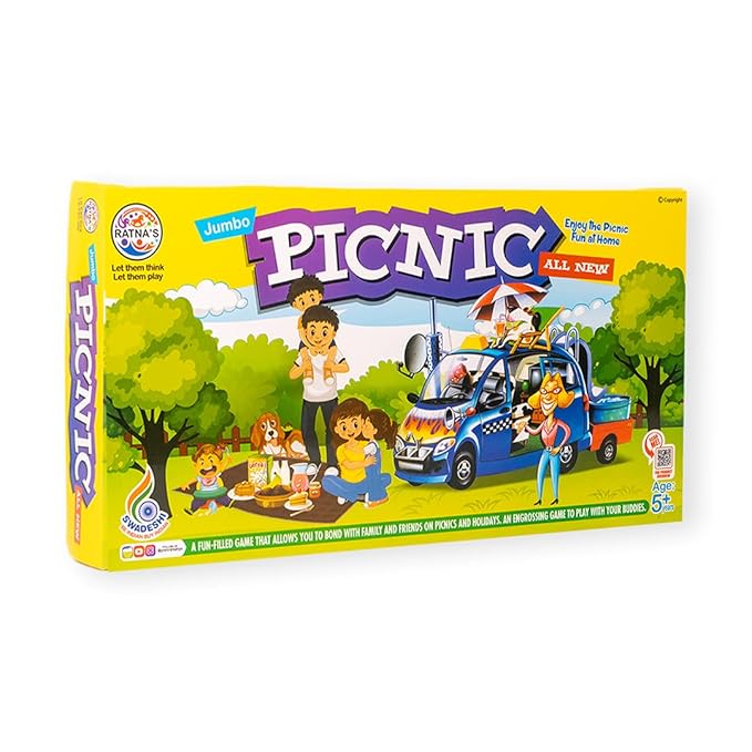 Ratna's Picnic Board Family Game Big Fun | Pack of 1 | Multicolor | Kids