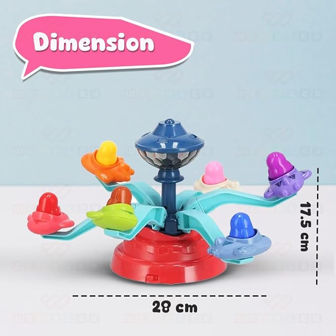 Wembley DIY Rotating Musical Toys for Kids with Led Lights Multicolor