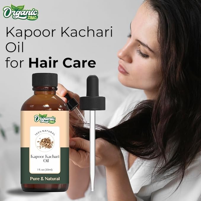 Organic Zing Kapoor Kachari (Hedychium Spicatum) Oil | Essential Oil for Skincare, Hair Care, Aroma and Diffusers- 30 Ml