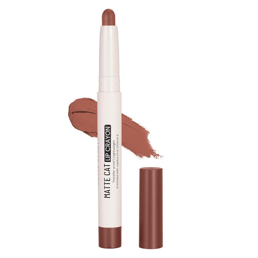 Swiss Beauty Matte Cat Lip Crayon | Matte Finish | Waterproof | 12-Hour Stay | Hydrating | Non-drying | Shade-02 Regal Camarine, 1.5g
