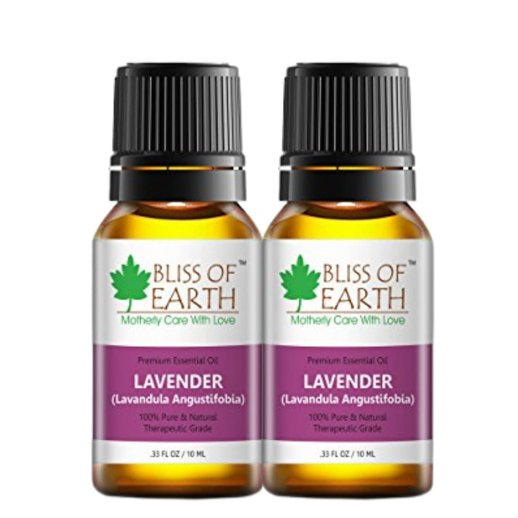 Bliss of Earth Premium Lavender Spain Lavandula Angustifobia Essential Oil - 10 ml Each (Pack of 2)