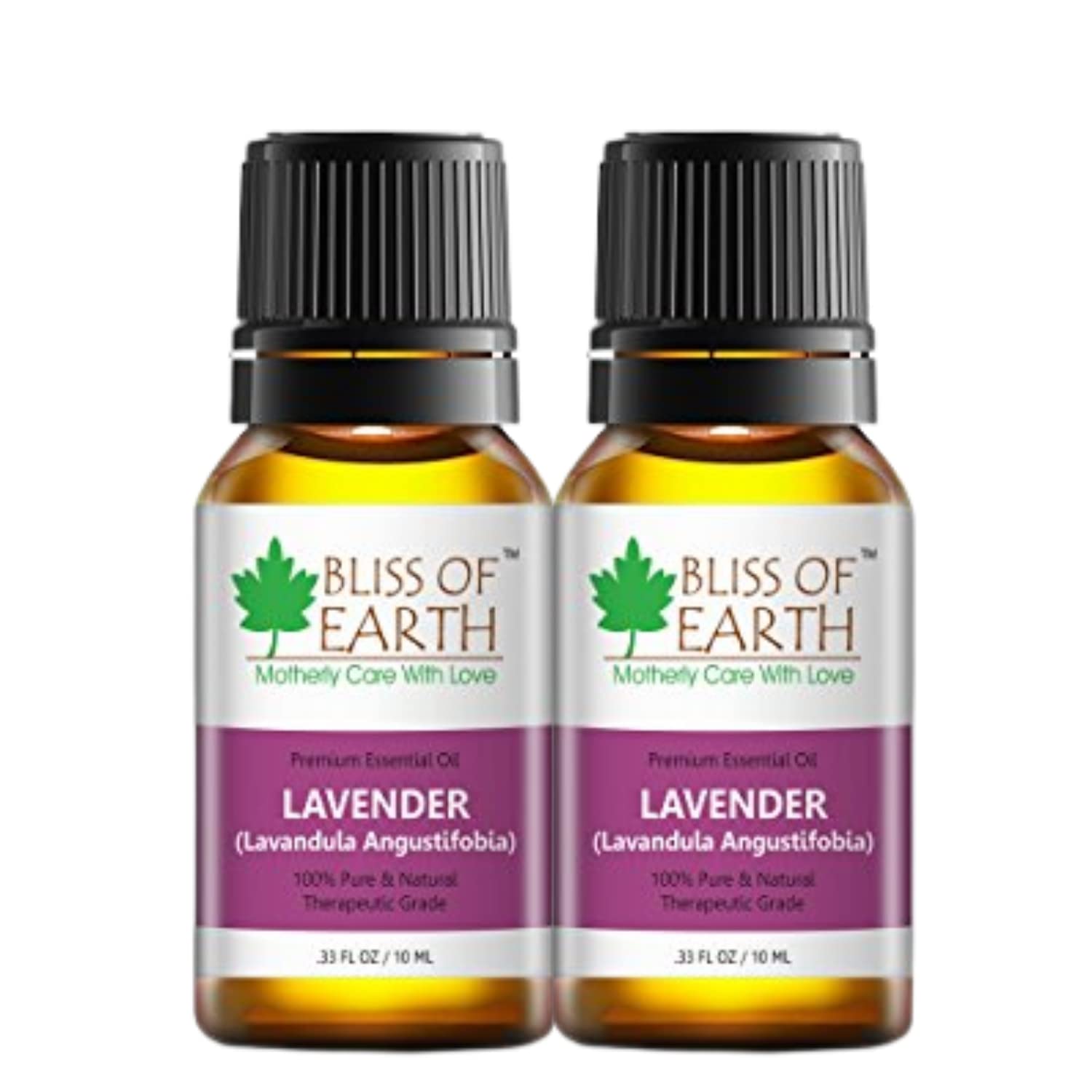Bliss of Earth Premium Lavender Spain Lavandula Angustifobia Essential Oil - 10 ml Each (Pack of 2)
