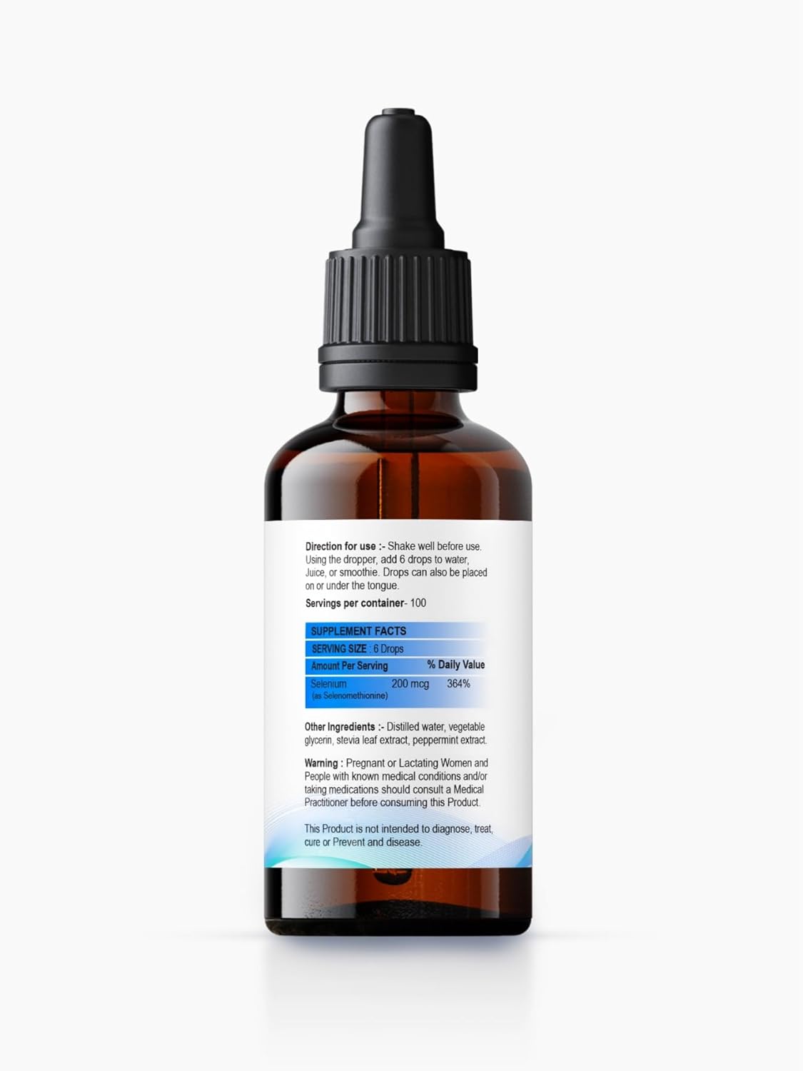 METADROPS High-Potency Selenium Liquid Concentrate Drops - 100 Servings of Essential Trace Mineral Support - Immune, Antioxidant Rich, and Wellness Supplement