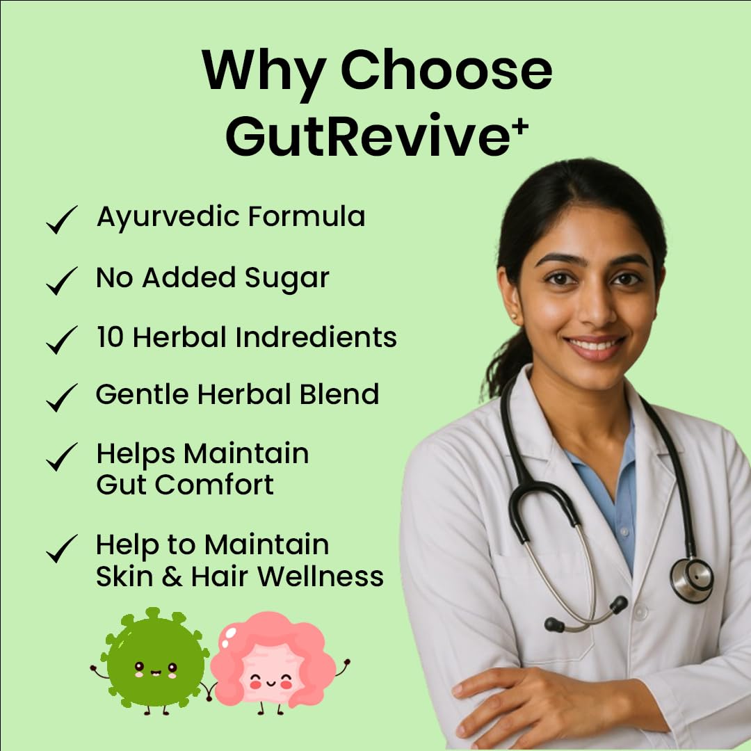Growfitz GutRevive+ Liver Care Juice 1L | Natural Liver Detox & Digestive Cleanse | Triphala, Amla, Mulethi, Senna & Herbal Gut Support | No Added Sugar