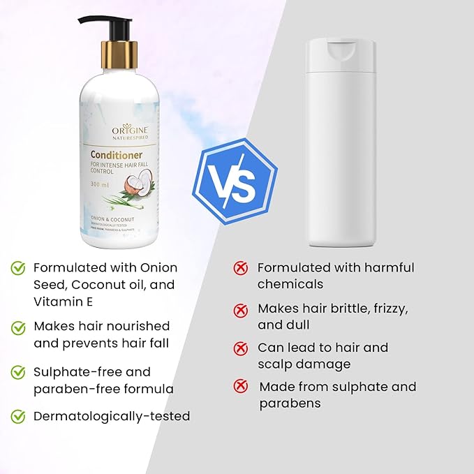 Origine Naturespired Onion Conditioner for Men & Women Intense Hair Fall Control - 300 ml