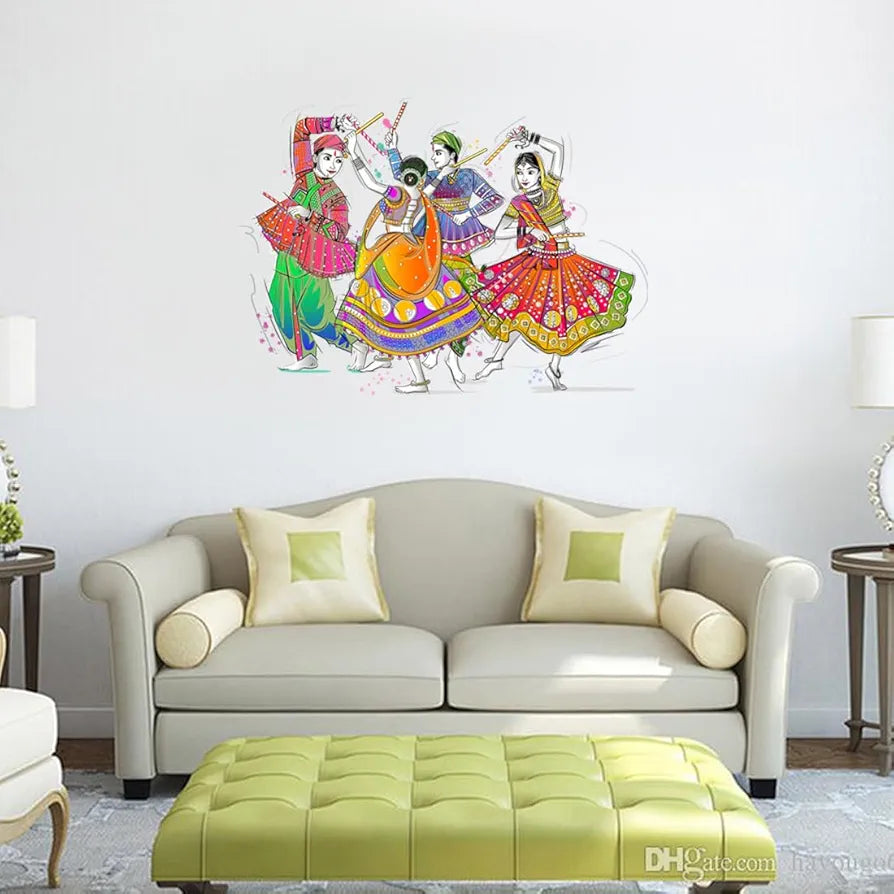 Rangoli Vinyl Wall Sticker Self-Adhesive Wall Decor Easy to Apply & Peel Parent 2 Design-8